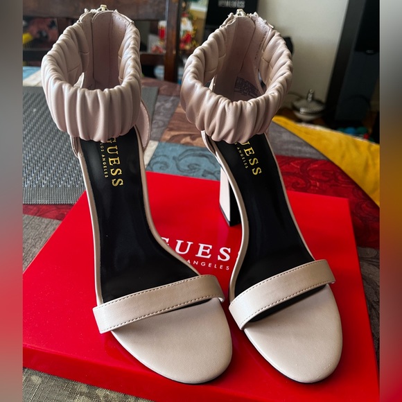 GUESS Nowel Ruched Ankle Heels [NEW WITH BOX] - Picture 2 of 4